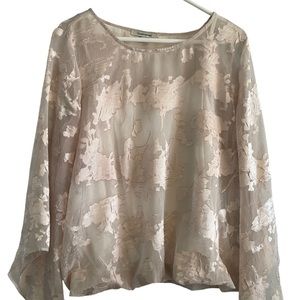 Blush pink blouse with built in cami